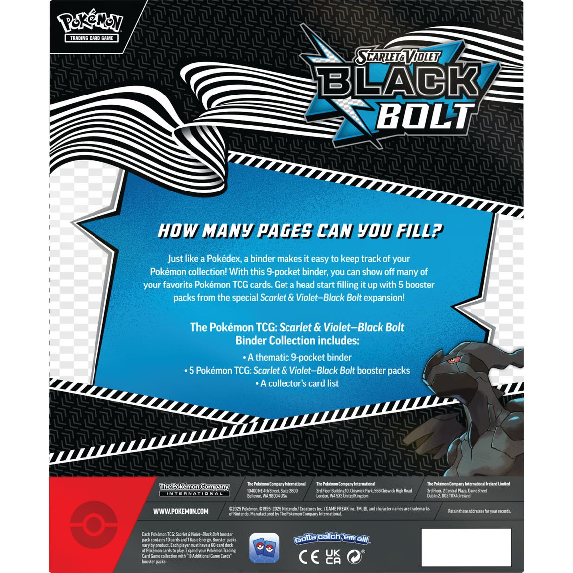 Pokemon Trading Card Game: Black Bolt Binder Collection