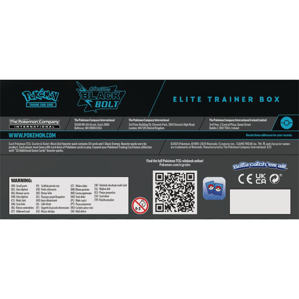 Pokémon - Trading Card Game: Scarlet & Violet Black Bolt Elite Trainer Box