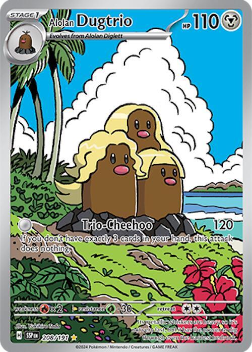 Alolan Dugtrio - 208/191 - SV08: Surging Sparks (SV08)