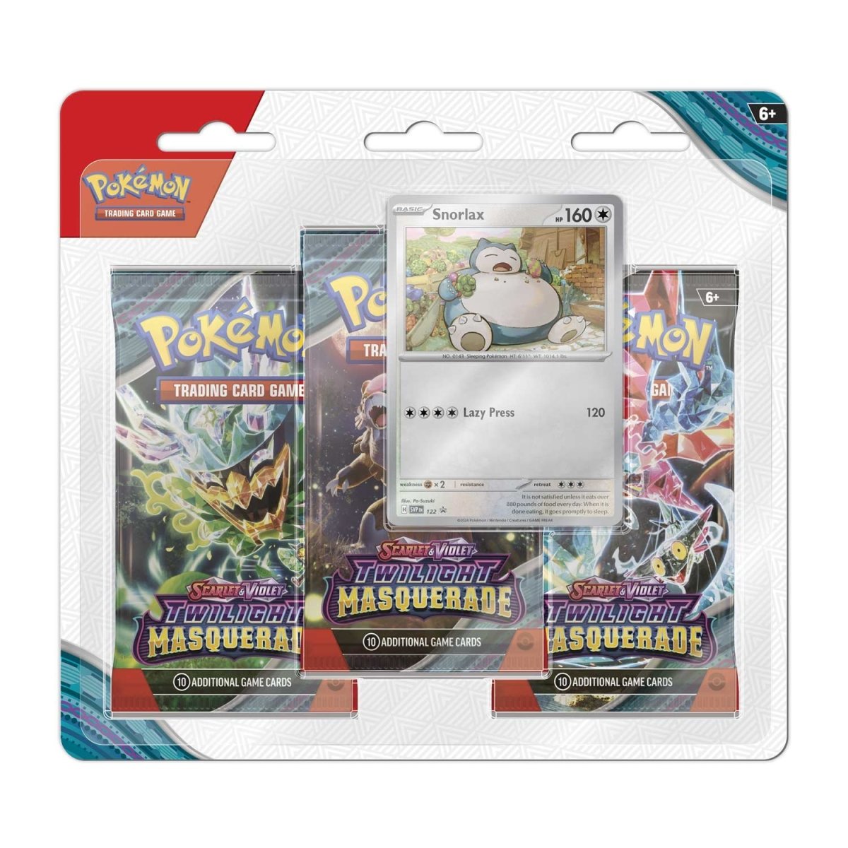 Scarlet & Violet-Twilight Masquerade 3 Booster Packs & Snorlax Promo Card